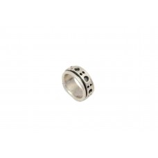STERLING SILVER 925 UNISEX ROTATING BAND RING OXIDISED POLISH A 278